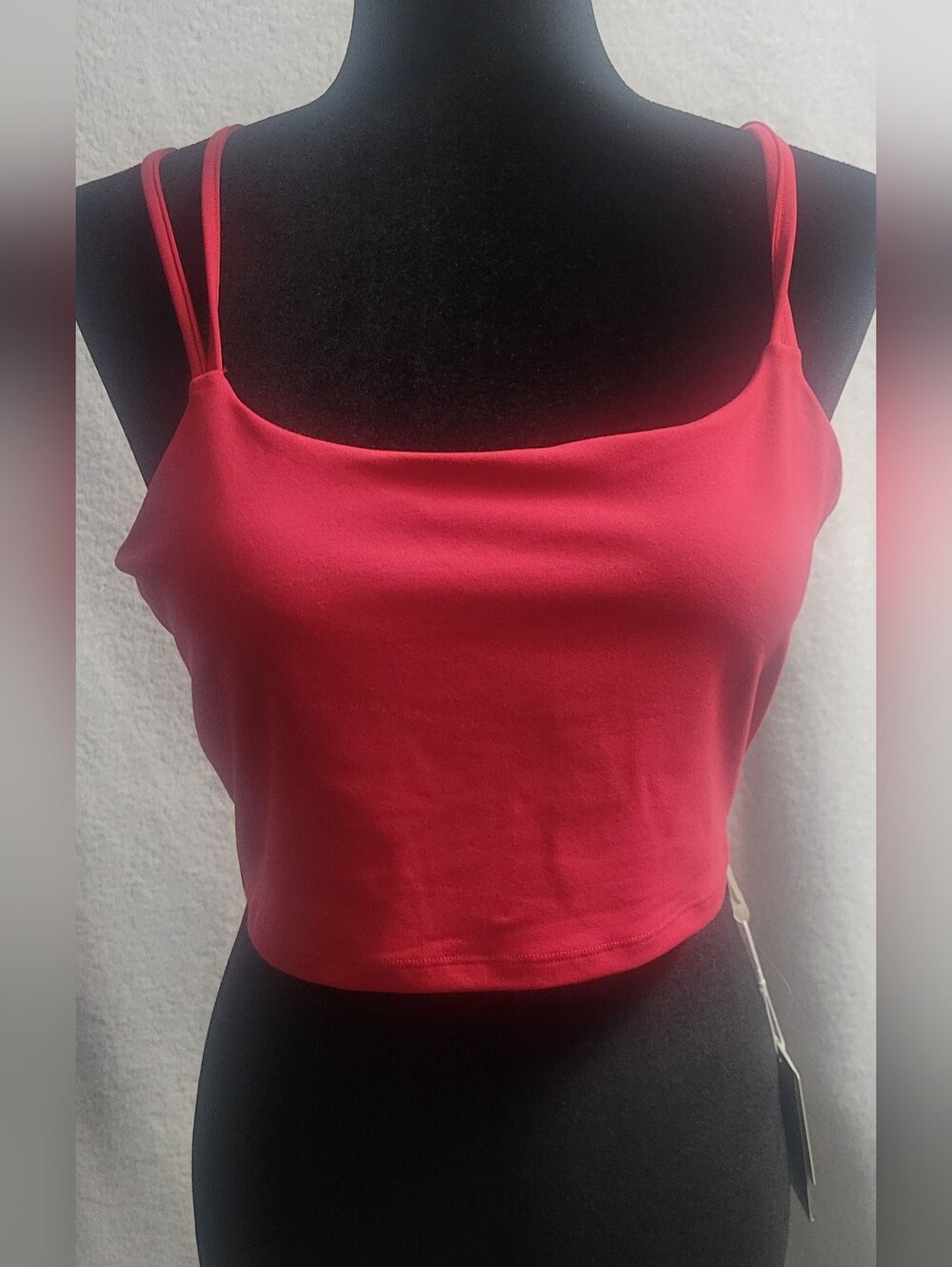 NWT Halara XL Pink** Double Strap Twisted Back Cutout Crop Tank Top